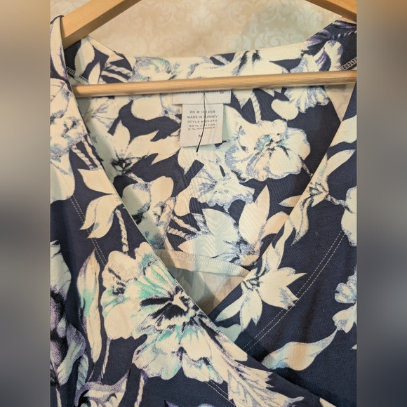 Soft Surroundings Faux Wrap Floral Dress Sz. Medium - Picture 5 of 10